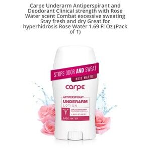 Carpe Antiperspirant Underarm Lotion, Rose Water  1.76 oz/ Exp 07 /09/2027